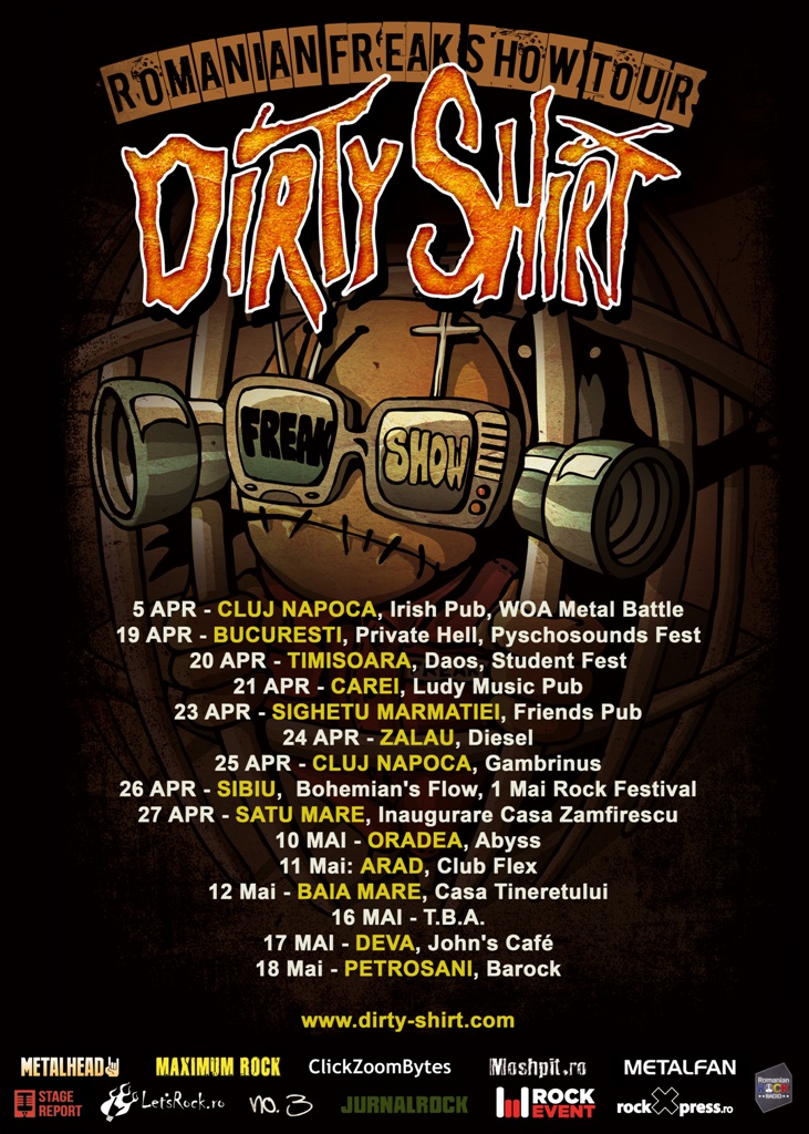 Dirty Shirt anunta datele pentru „Romanian Freak Show Tour”